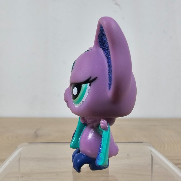 Hasbro Littlest Pet Shop #2142 Bat Purple Blue Sparkle Glitter Pretty Pairs LPS - Picture 8 of 10